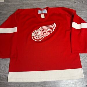 Vintage 90s Detroit Red Wings CCM NHL Hockey Jersey Mens Sz Large Sewn
